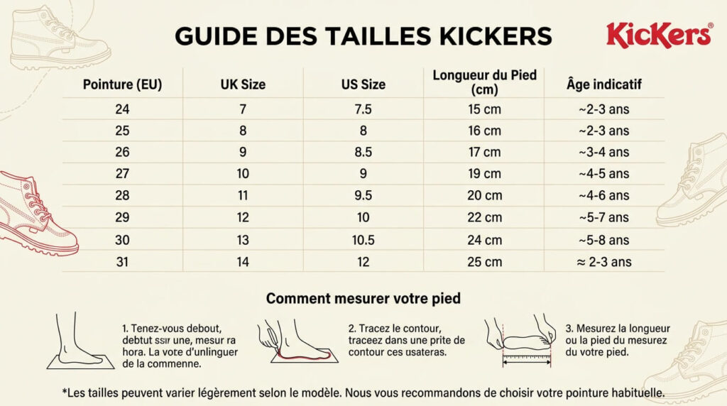 Kickers taille petit ou grand ? Le vrai repère à suivre 3