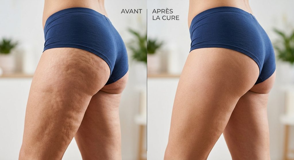 Starvac : avis avant/après, efficacité sur la cellulite et minceur 3 Aspect de la peau montrant la diminution de la peau d'orange et le raffermissement cutané après une cure minceur.