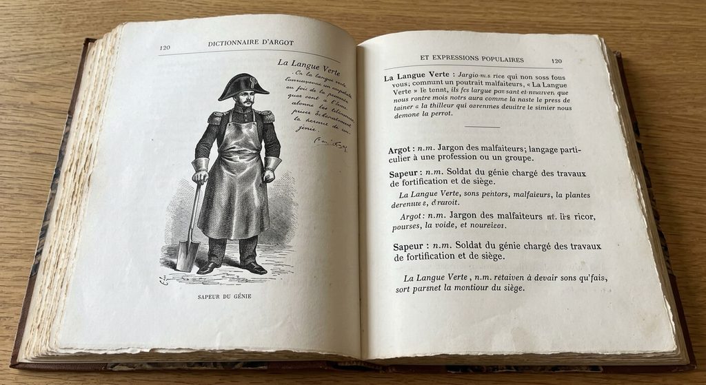 Tablier de sapeur femme : que signifie cette expression ? 3 Gravure historique d'un sapeur du génie portant son tablier de cuir de buffle réglementaire.