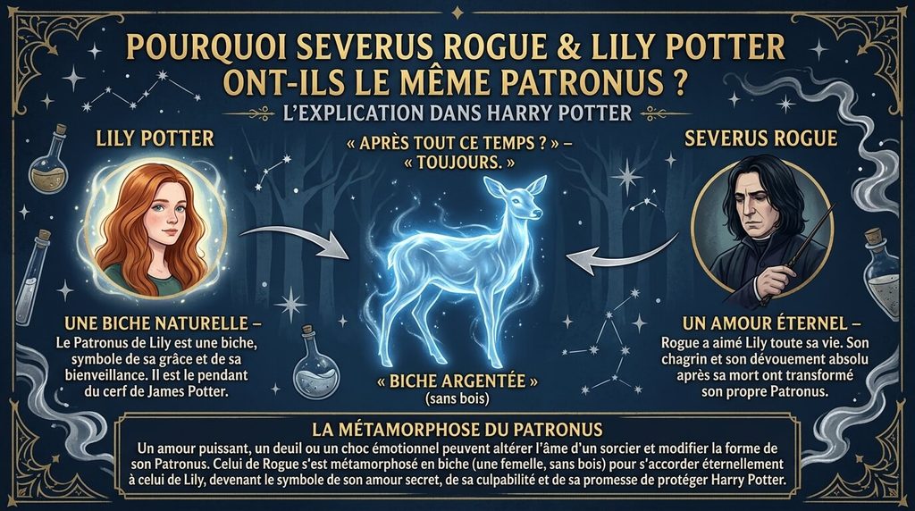 Pourquoi Rogue et Lily ont le même patronus : l’explication dans Harry Potter 3